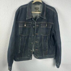 Banana Republic Men’s Trucker Jean Jacket Dark Wash Stretch Denim Size XL
